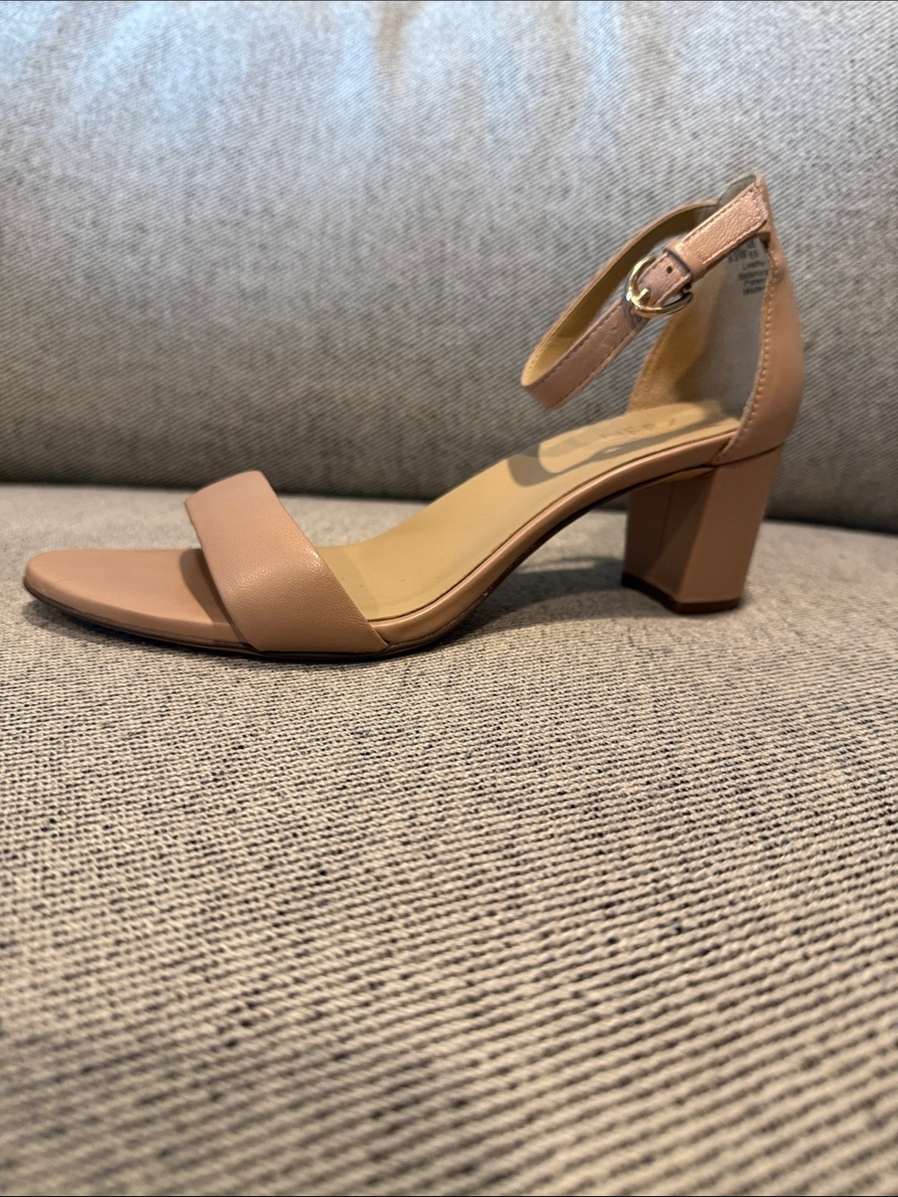 Naturalizer Block Heel Ankle Strap Sandals - Blush